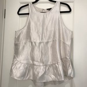 BNWT ANN TAYLOR METALLIC GOLD DRESS TOP